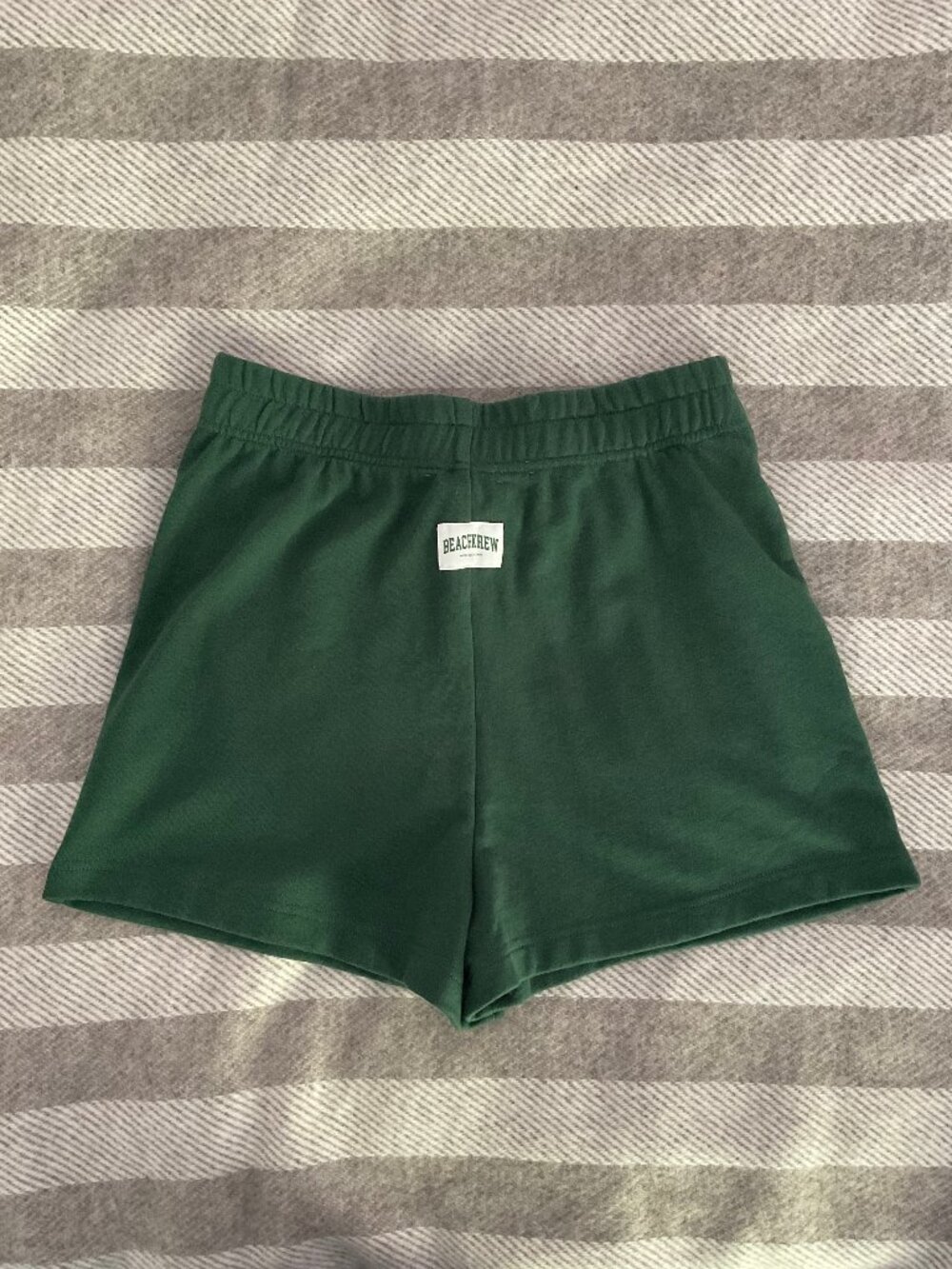 Beachkrew Varsity Patch Terry Shorts Seagrass Green Size M Like New